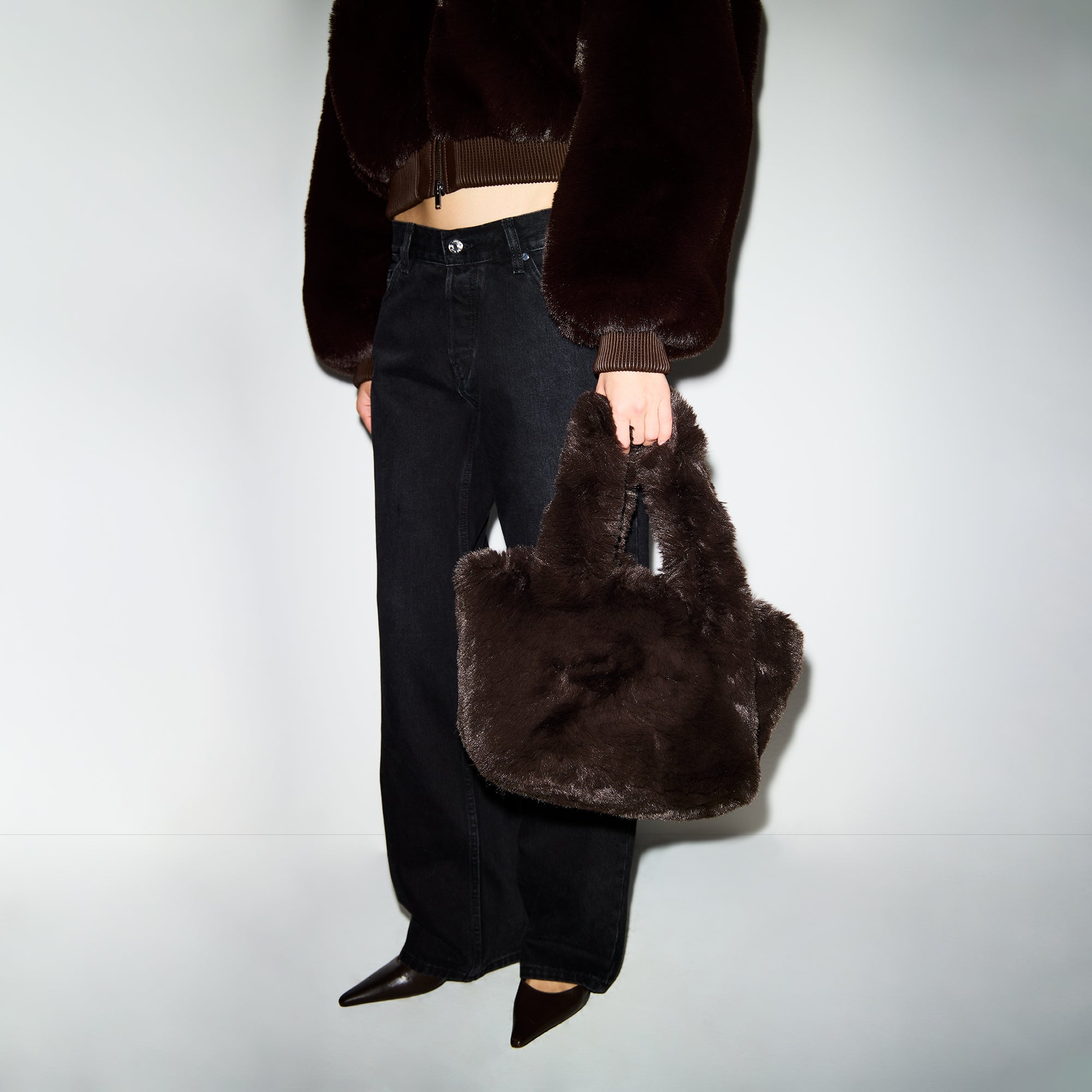 Faux Fur Mini Tote