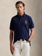 Polo ralph lauren "Classic Fit" Blue Polo with Classic Collar and Maxi Pony Logo on the Front in Cotton Mesh Man