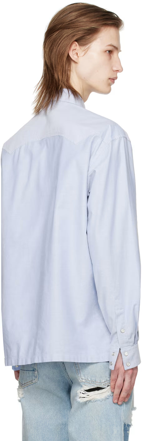 Blue Embroidered Shirt