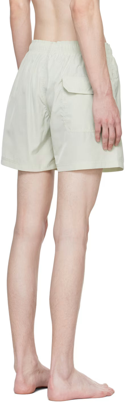 Green Embroidered Swim Shorts