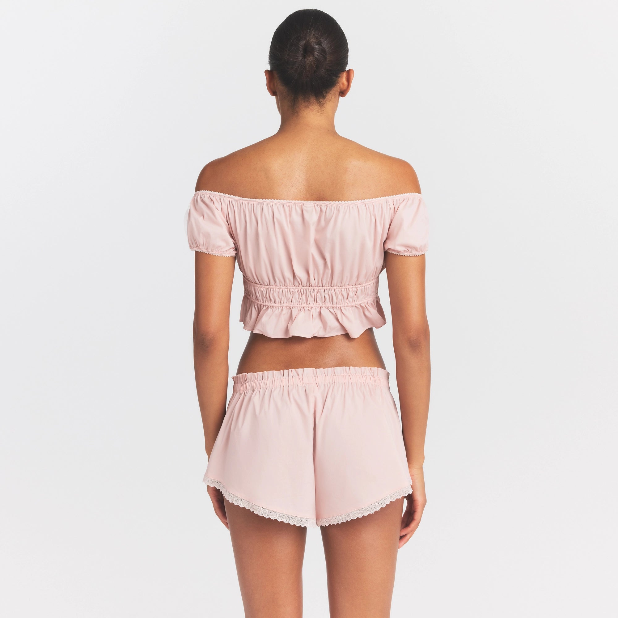 Poplin Apparel Off the Shoulder Top