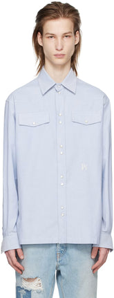 Blue Embroidered Shirt