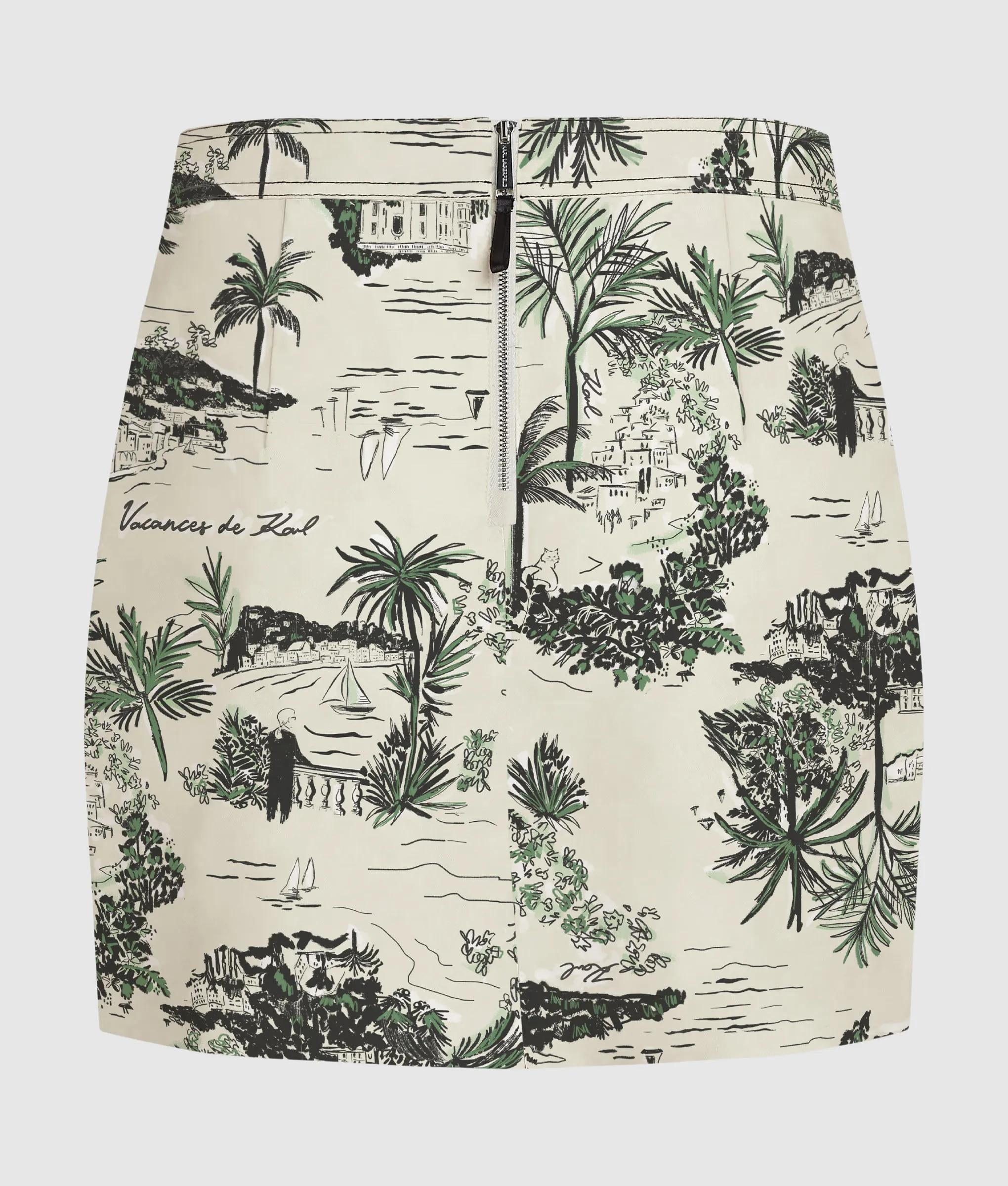 All-over-print mini skirt