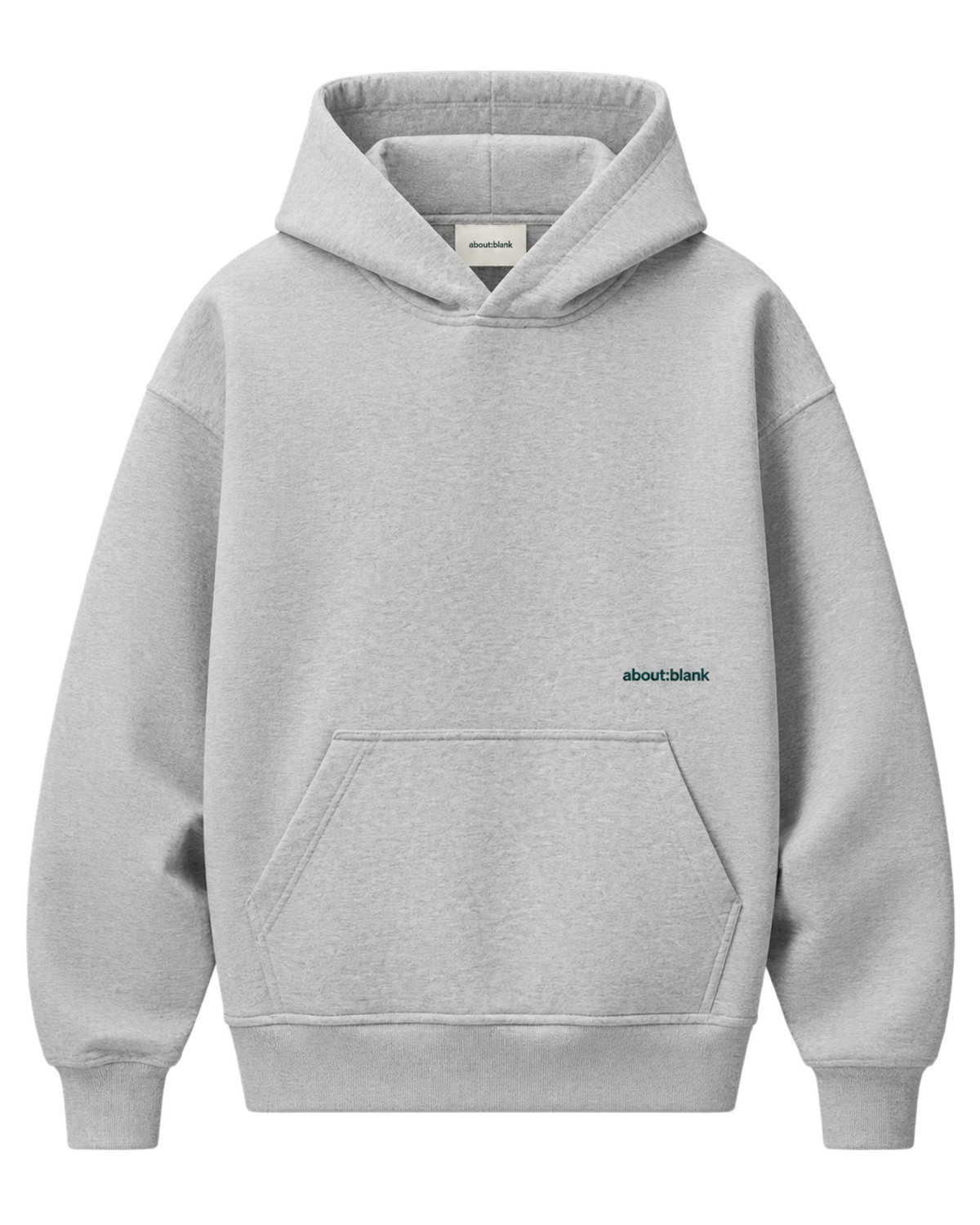 About Blank Box Hoodie in Grey Marl