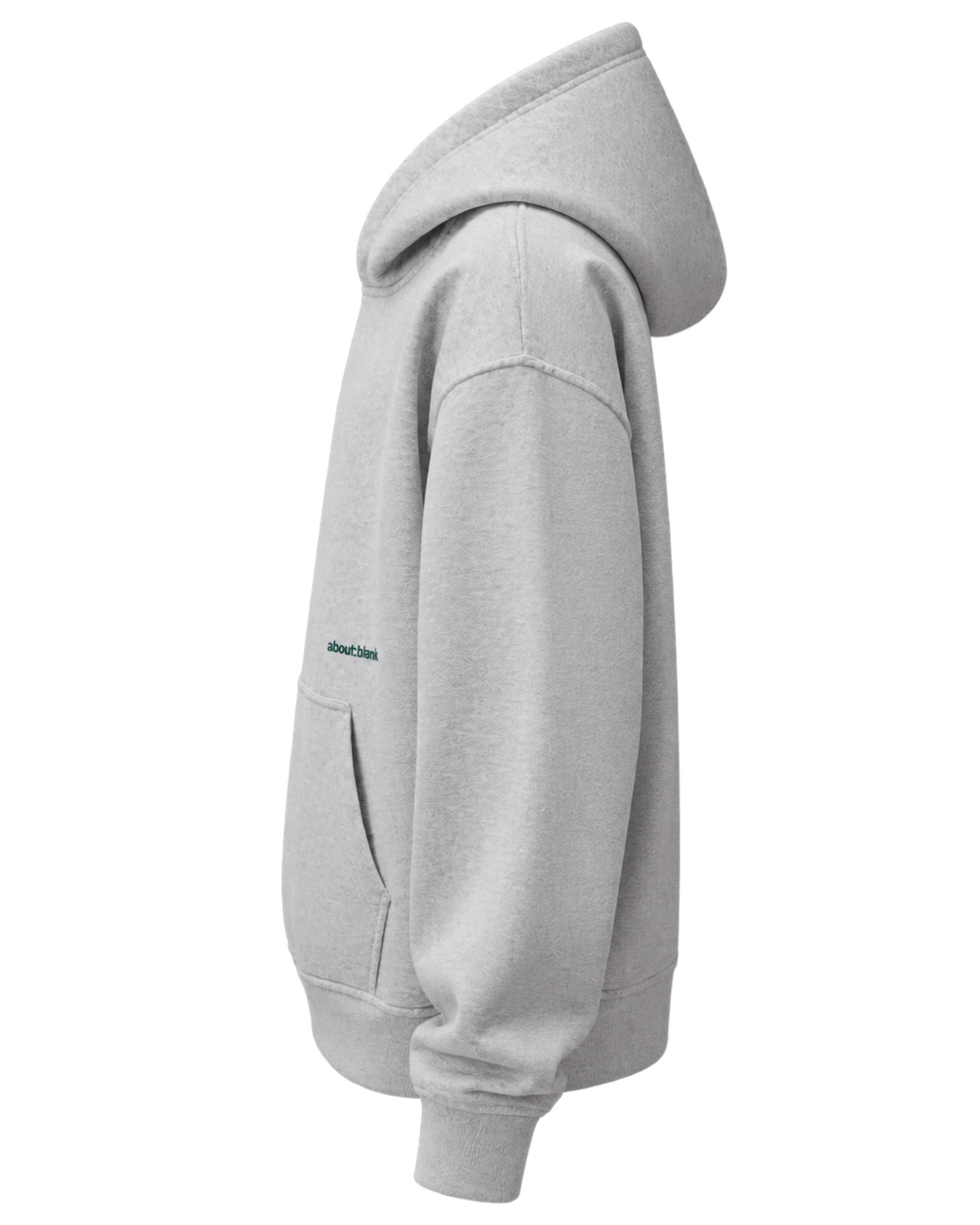 About Blank Box Hoodie in Grey Marl