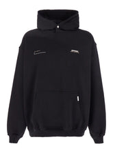 Represent 'Patron of The Club' Black Hoodie with Front and Back Logo Print in Cotton Man