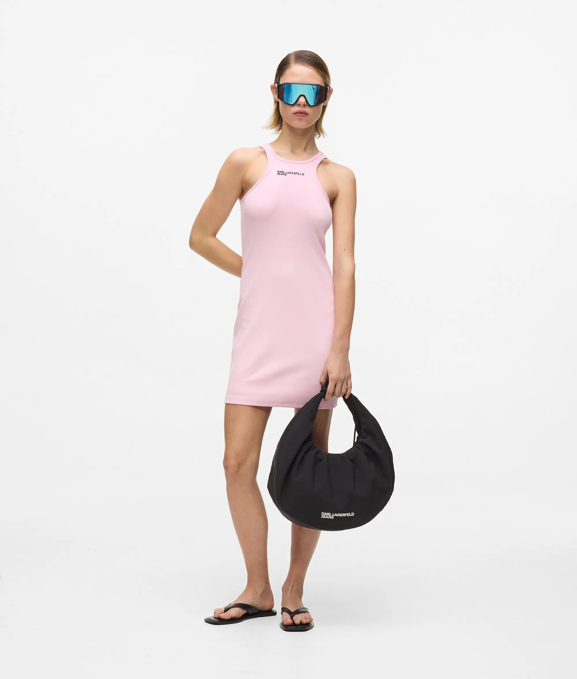 Ribbed racer dress