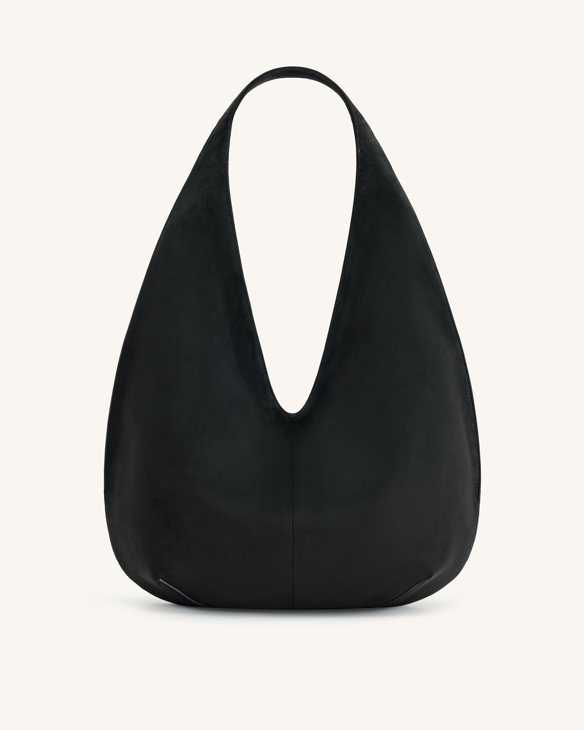 Dara Faux Suede Hobo Bag - Dark Olive