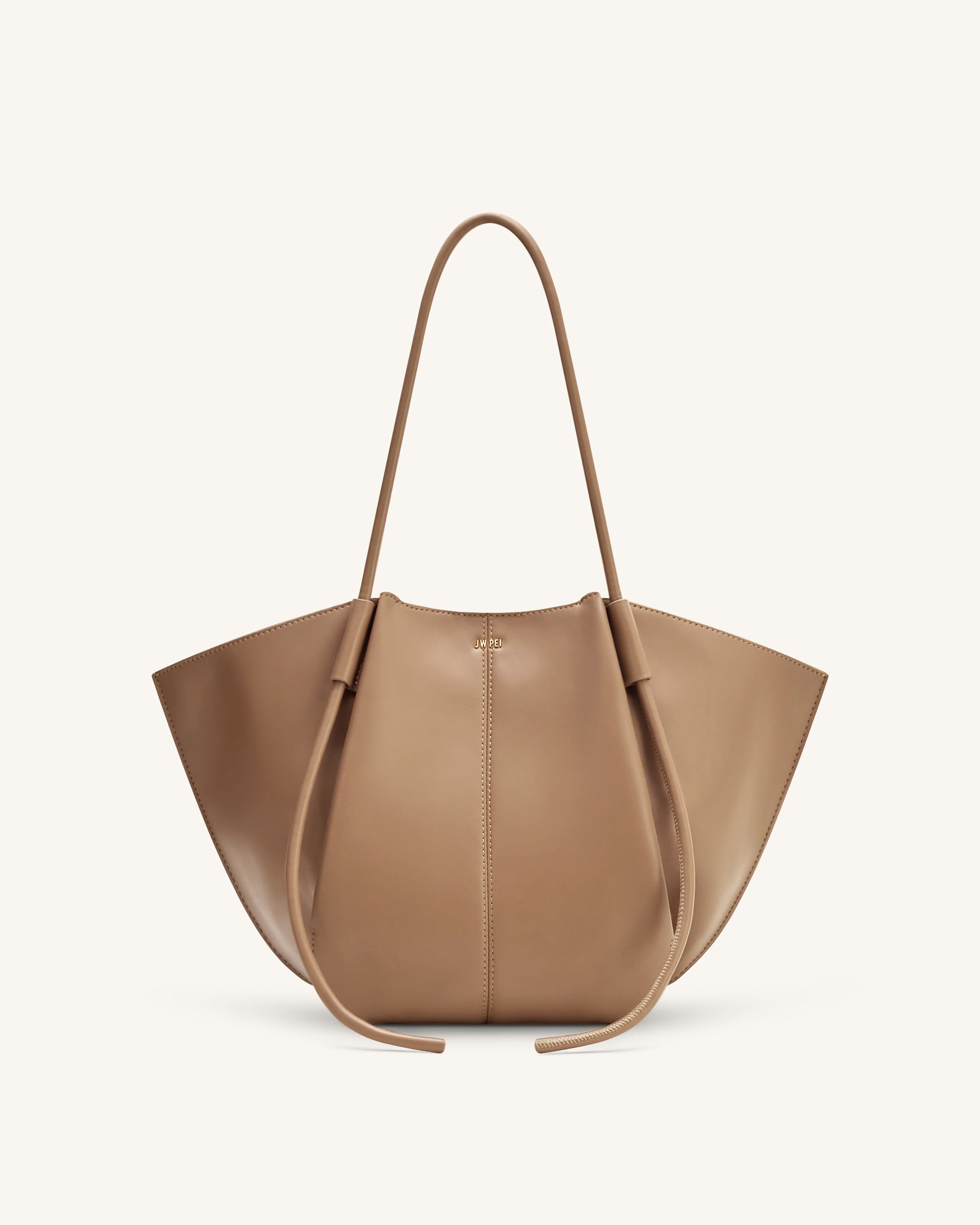 Nala Wide Tote Bag - Brown Canvas
