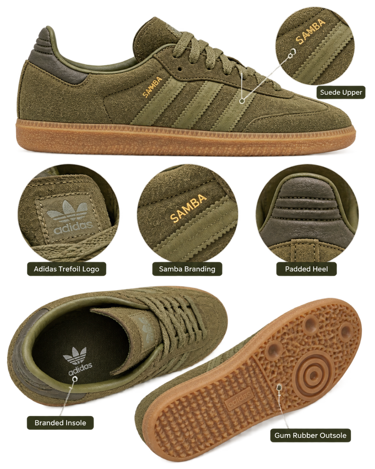 Adidas Samba 'Olive Strata Gum'