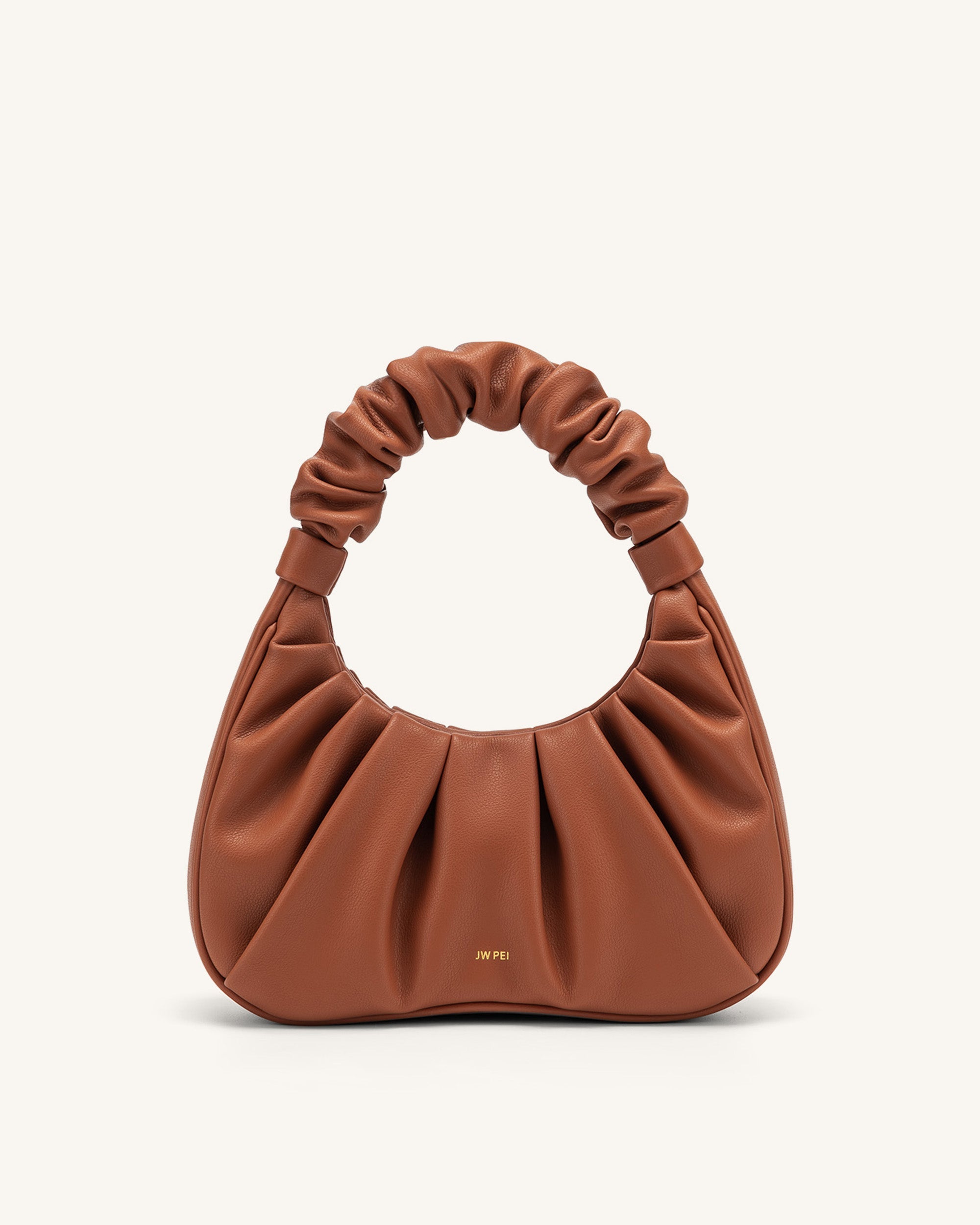 Gabbi Ruched Hobo Handbag - Light Yellow