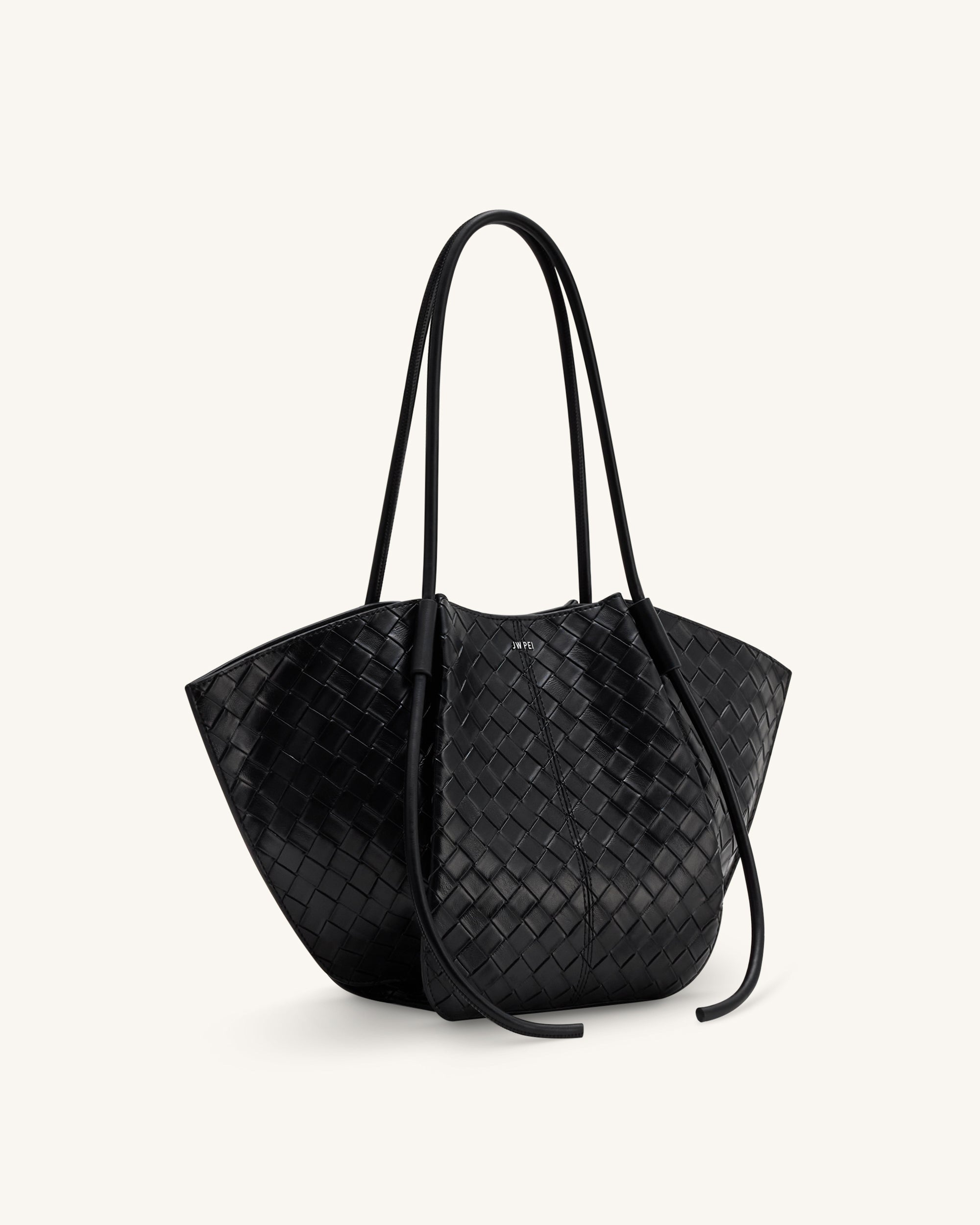 Nala Wide Weave Texture Tote Bag - Olive Green