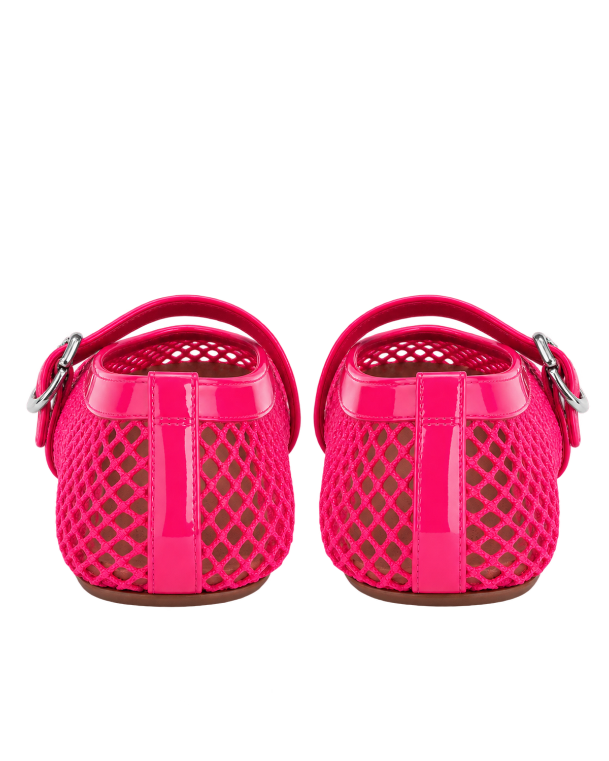 Alaïa Fuschia BALLET FLATS IN FISHNET
