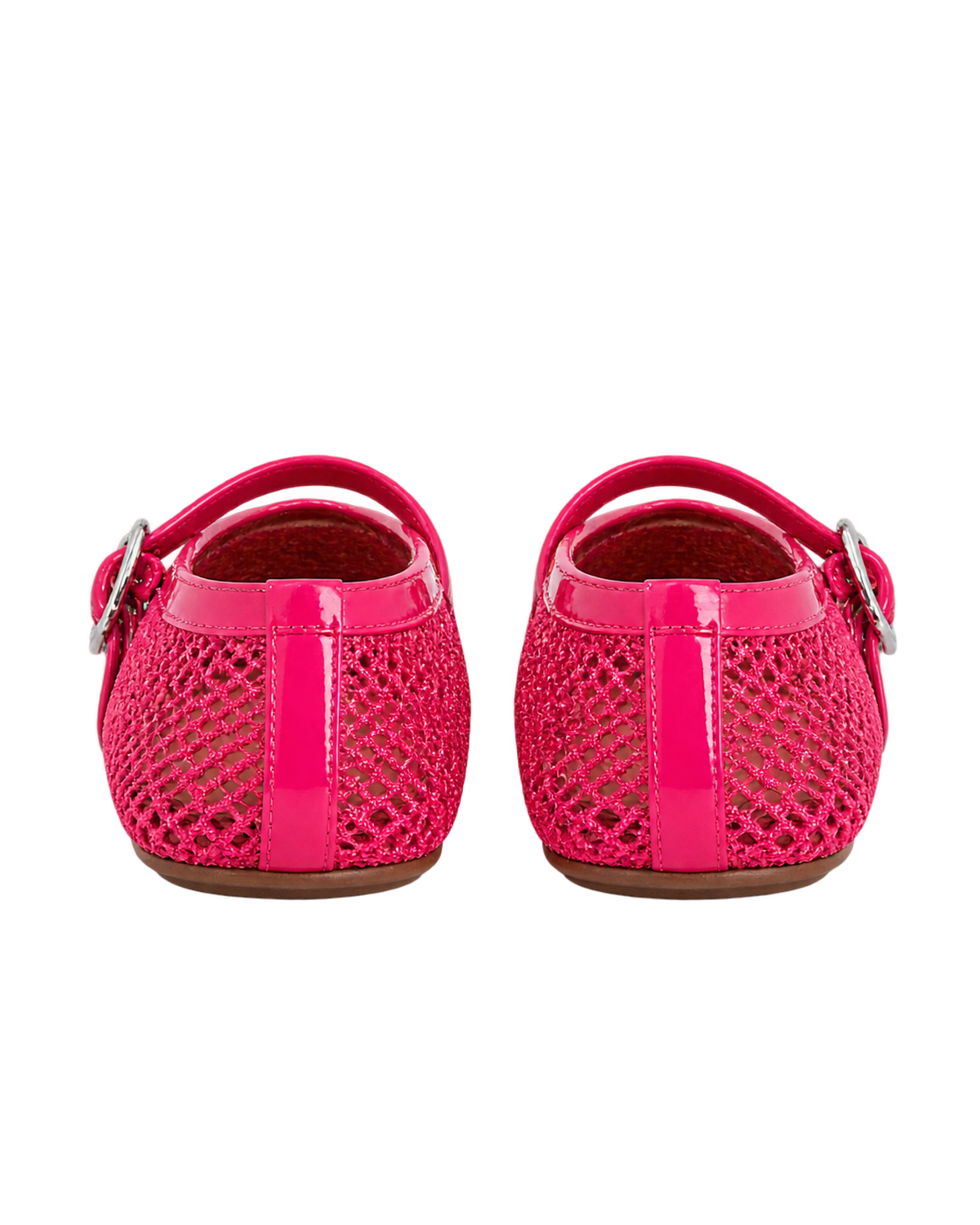 Alaïa Fuschia BALLET FLATS IN FISHNET