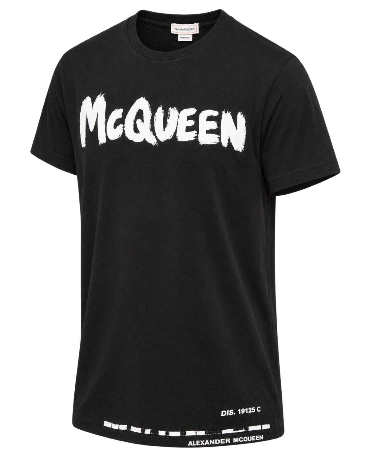 Alexander McQueen Black Cotton Graffiti Logo T-Shirt L