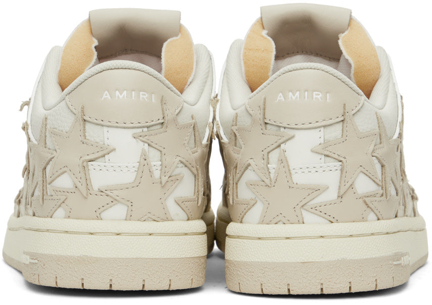 Amiri Amiri Beige & White Stars Low Sneakers - Size: UK 14 Sneakers | Shop From The Mirage