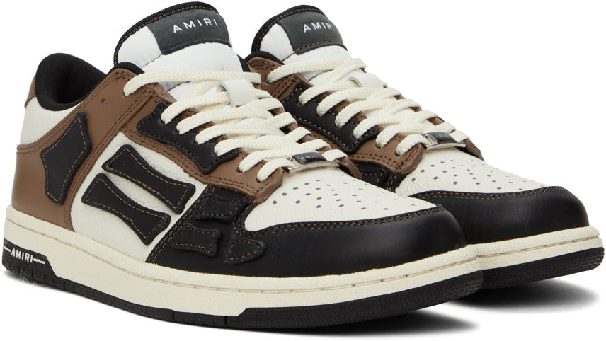 Amiri Amiri Black & Brown Skel Top Low Sneakers - Size: UK 6 Sneakers | Shop From The Mirage