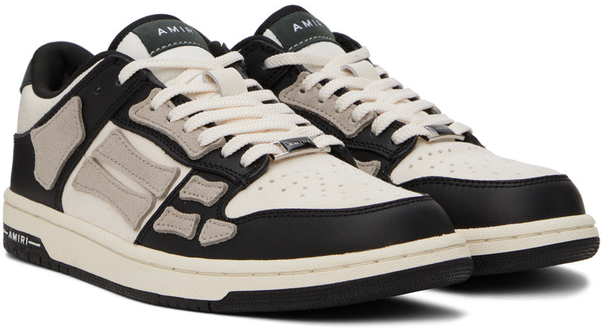 Amiri Amiri Black & Taupe Skel-Top Low Sneakers - Size: UK 6 Sneakers | Shop From The Mirage