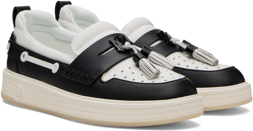 Amiri Amiri Black & White MA Tassle Hybrid Boat Shoes - Size: UK 6 Sneakers | Shop From The Mirage