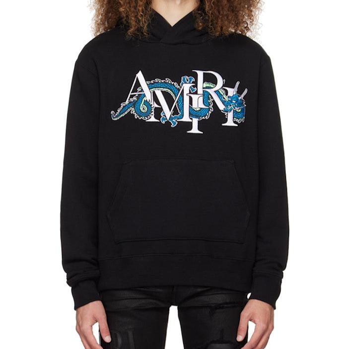Amiri AMIRI Black CNY Dragon Hoodie - Size: XS Hoodies | Shop From The Mirage