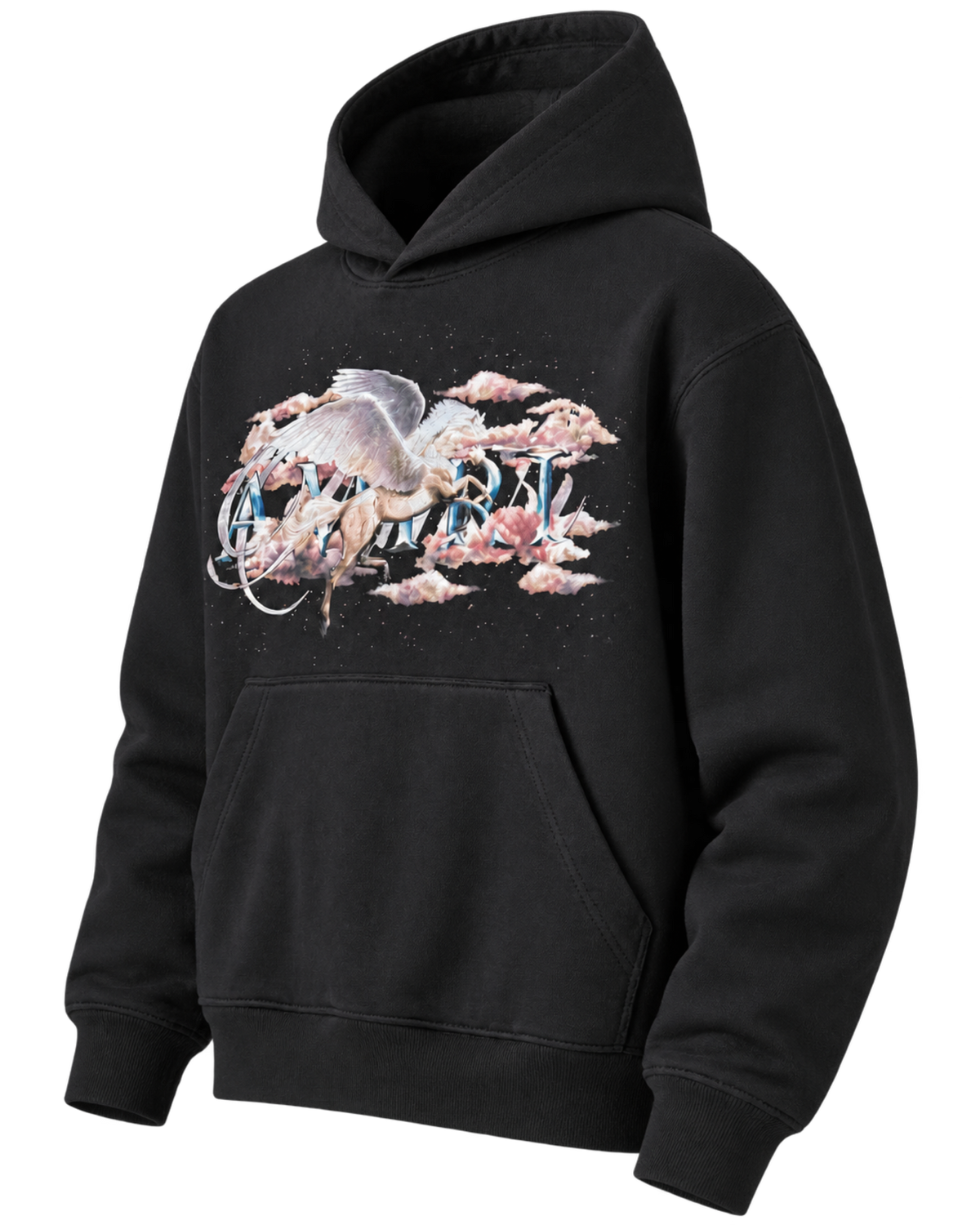 AMIRI Black Pegasus Script Hoodie