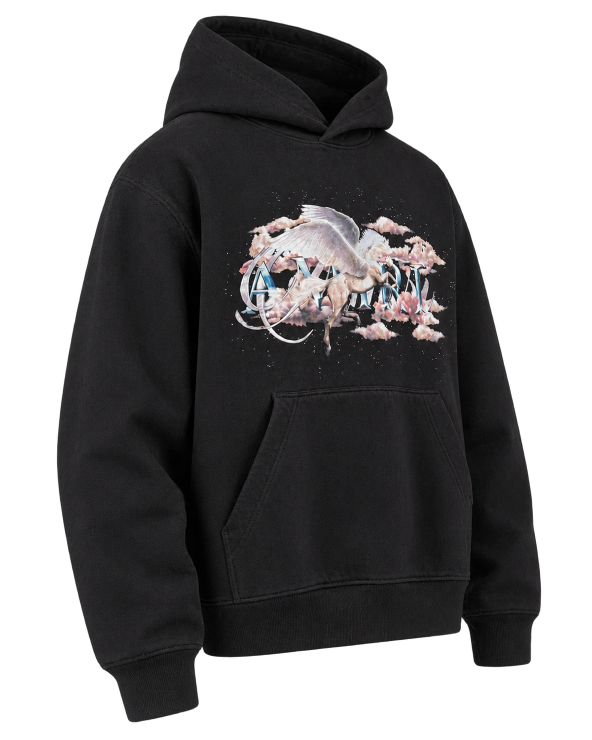 AMIRI Black Pegasus Script Hoodie