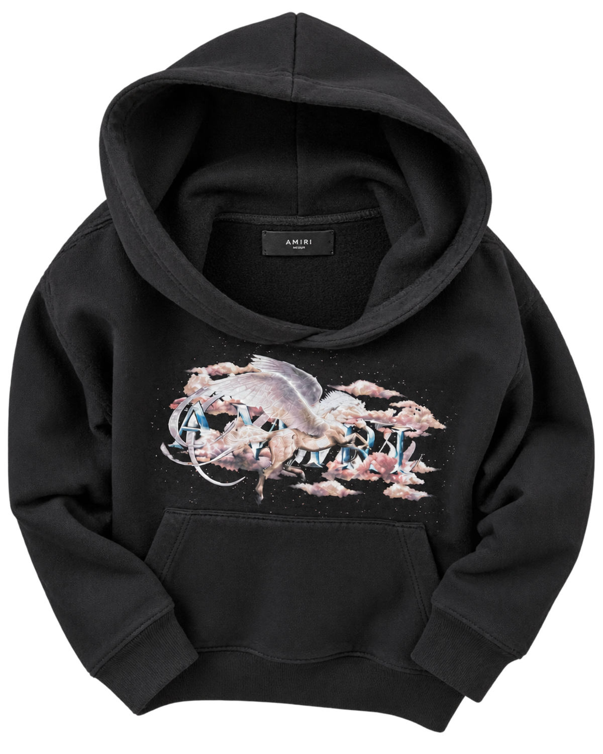 AMIRI Black Pegasus Script Hoodie
