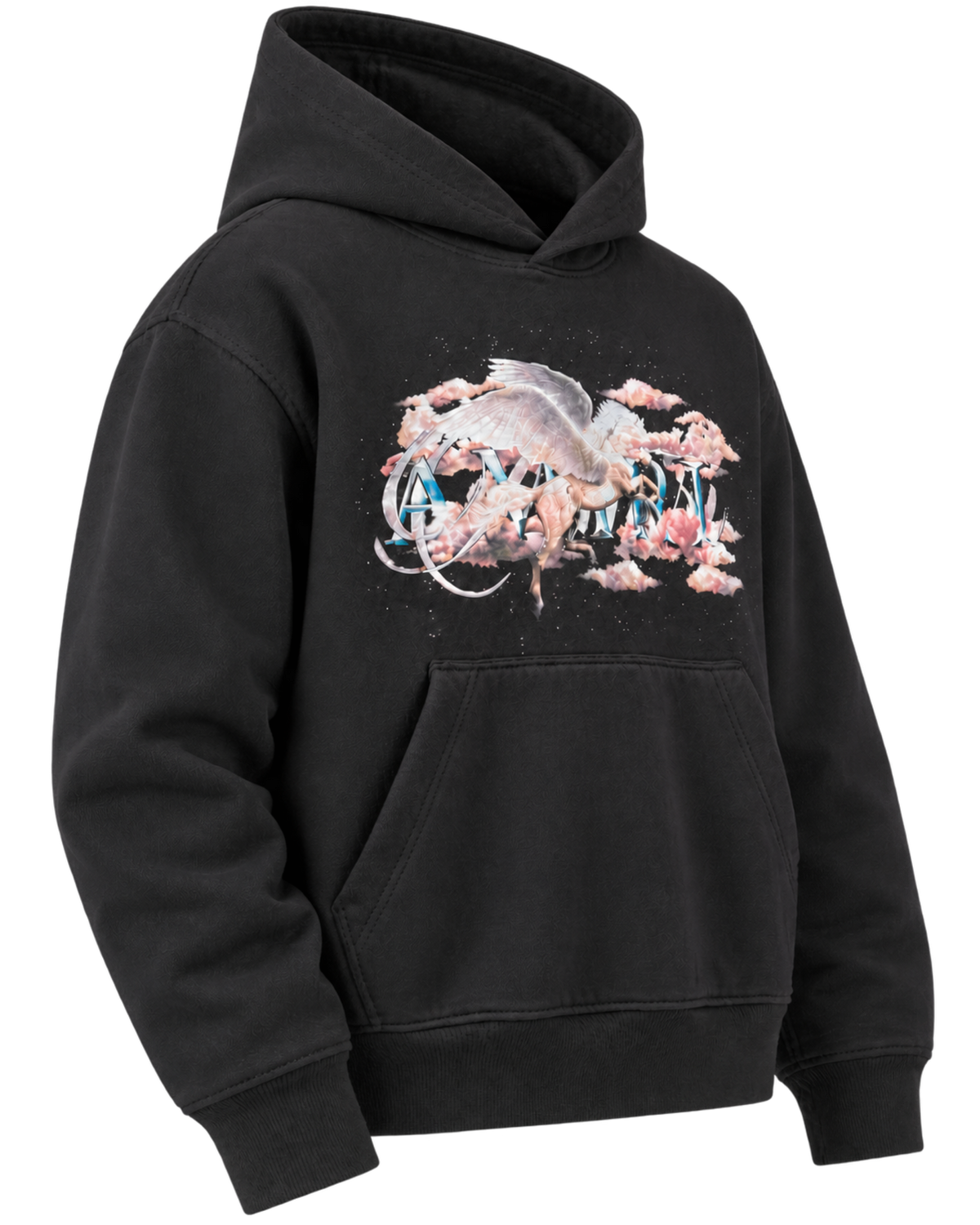 AMIRI Black Pegasus Script Hoodie