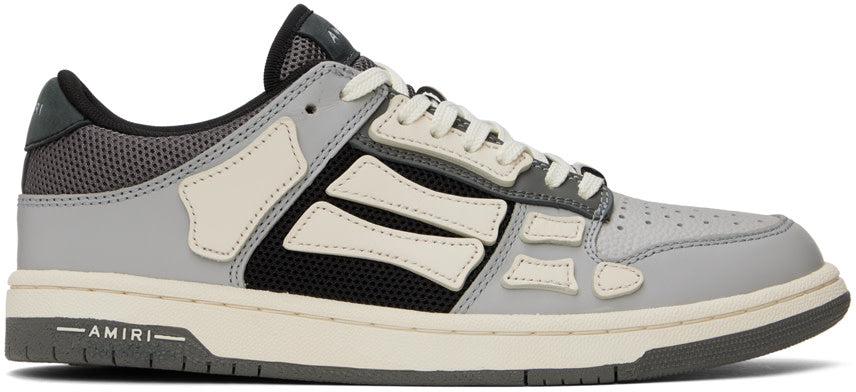 Amiri Amiri Gray & Off-White Skel Top Low Sneakers - Size: UK 6 Sneakers | Shop From The Mirage