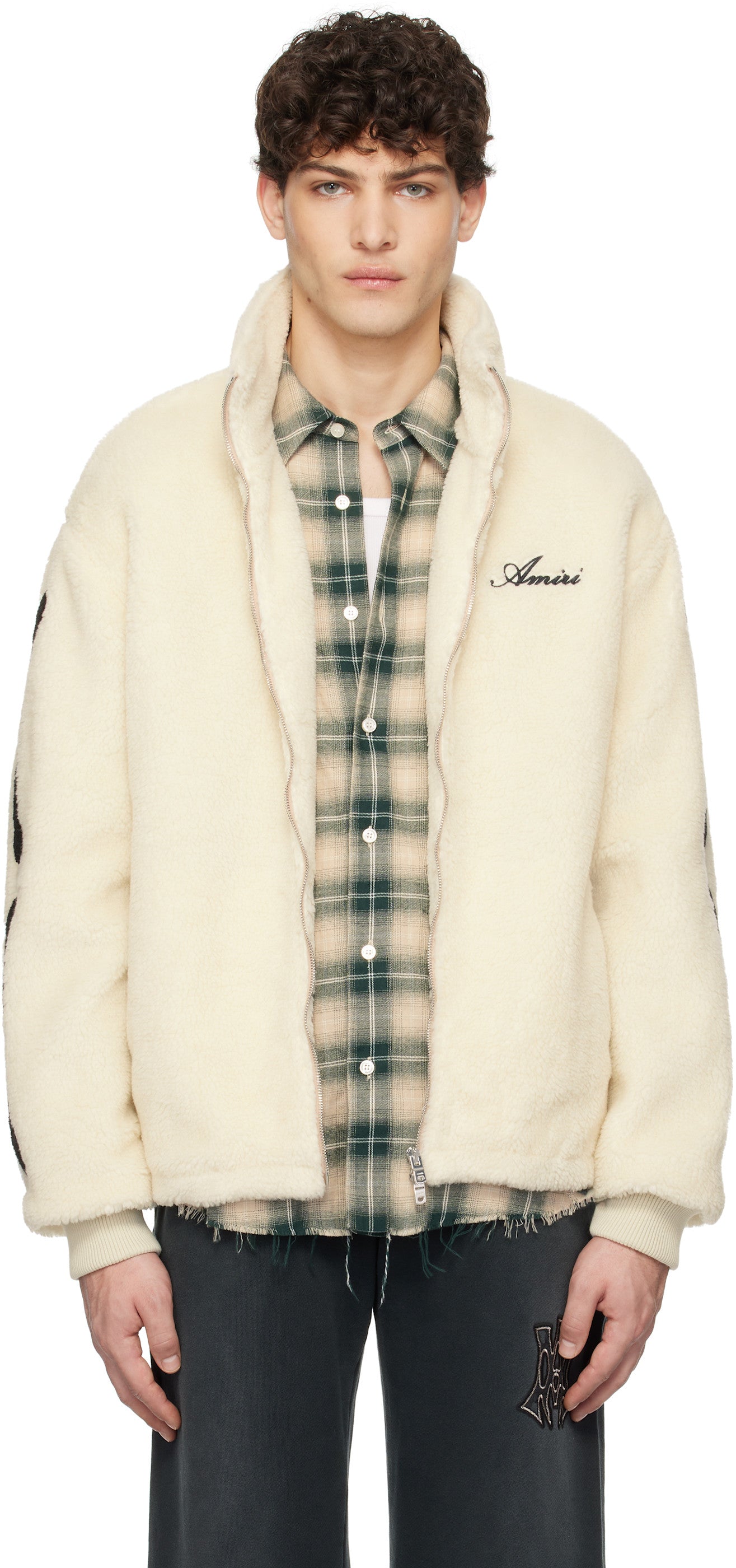 AMIRI Off-White Bones Fleece Jacke