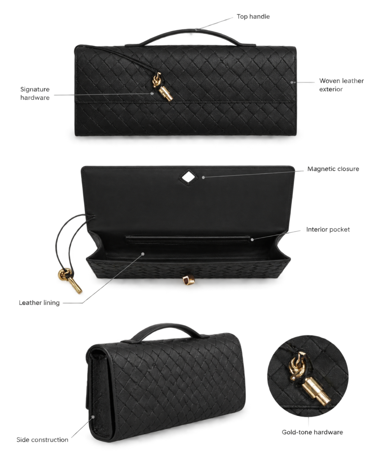 Andiamo Top Handle Long Clutch