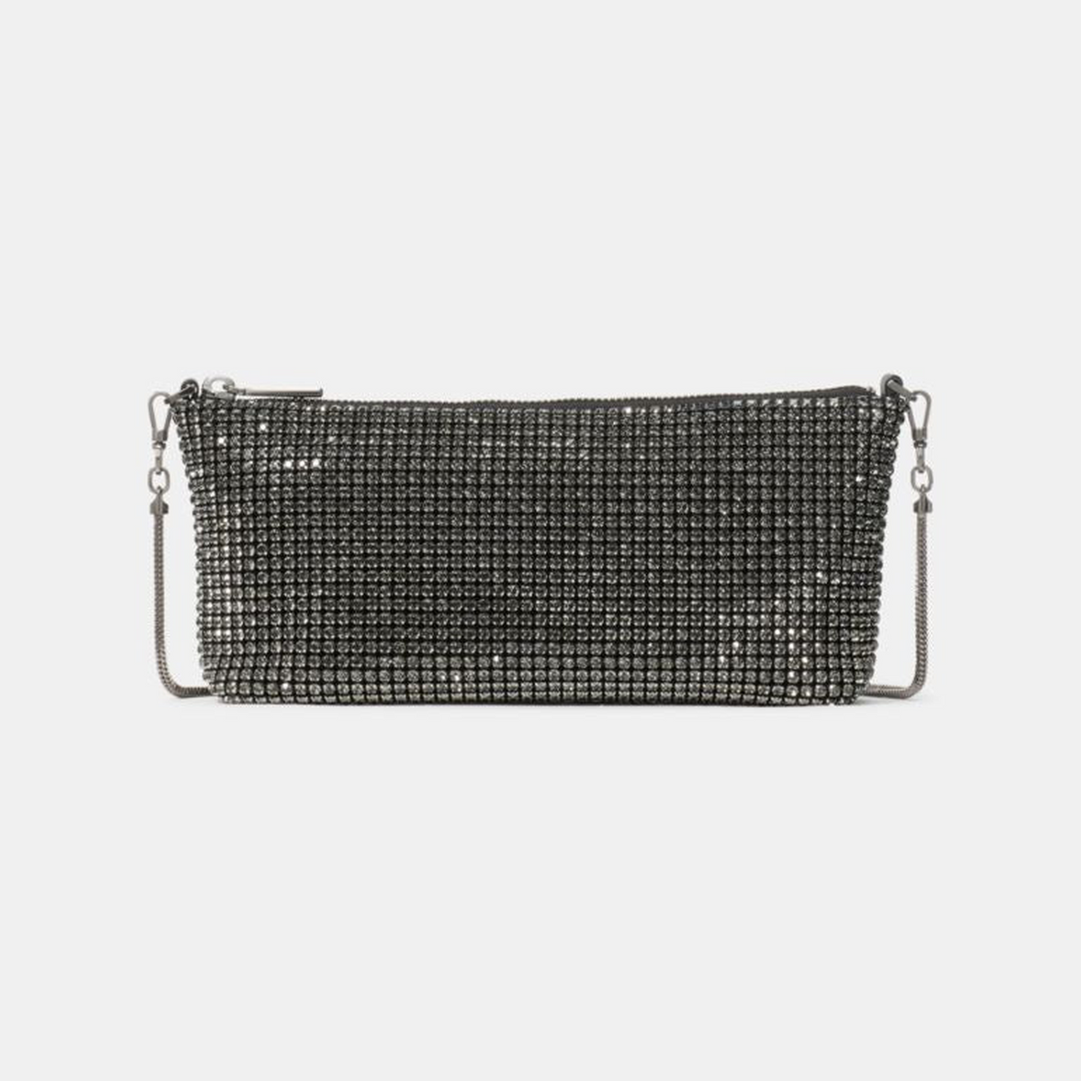 Andie Faux Crystal Mesh Small Shoulder