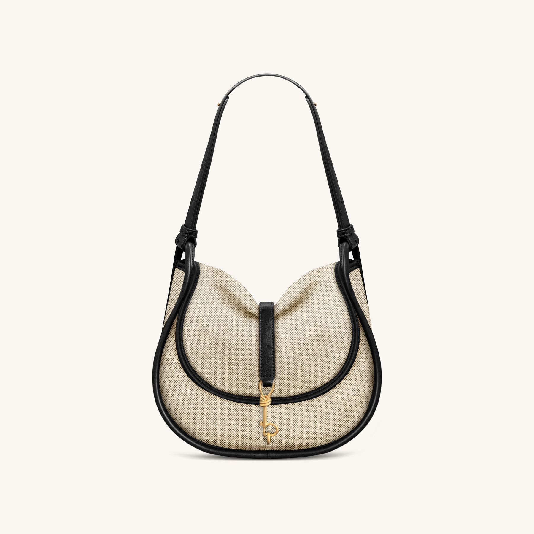 Arla Small Hobo Bag - Black Canvas