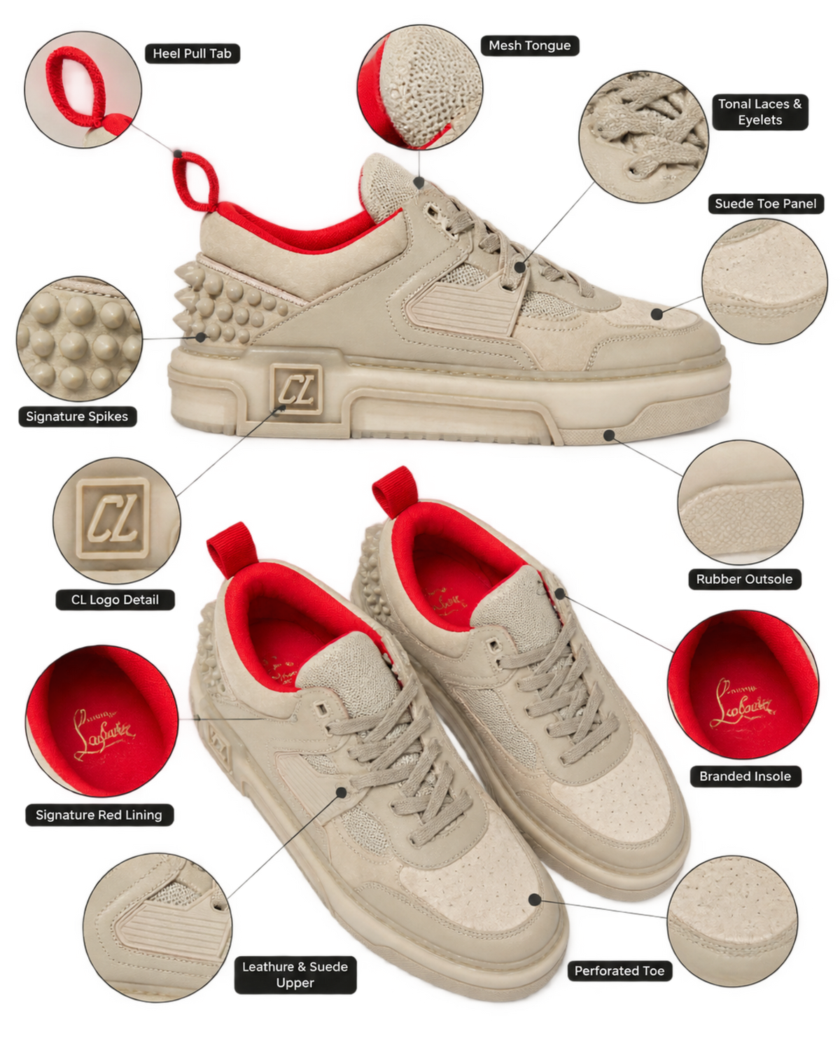 Astroloubi Leather And Suede Sneakers
