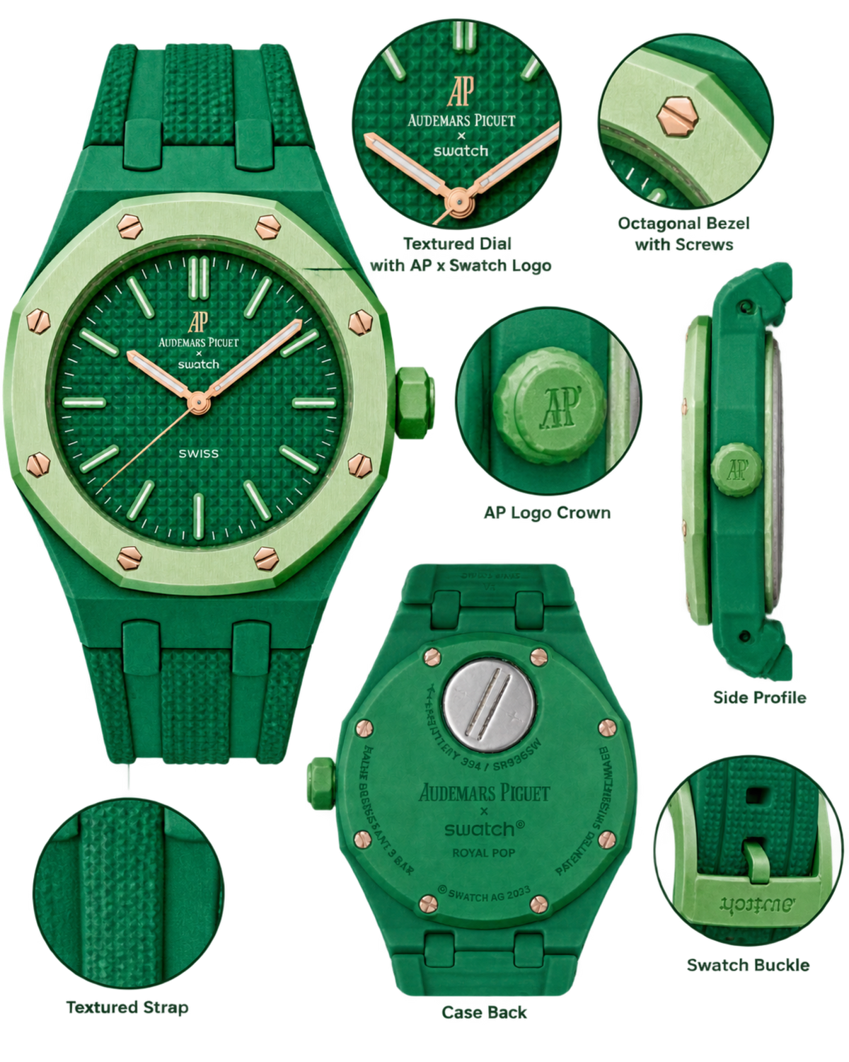 Audemars Piguet x Swatch Royal Pop "Green Eight"