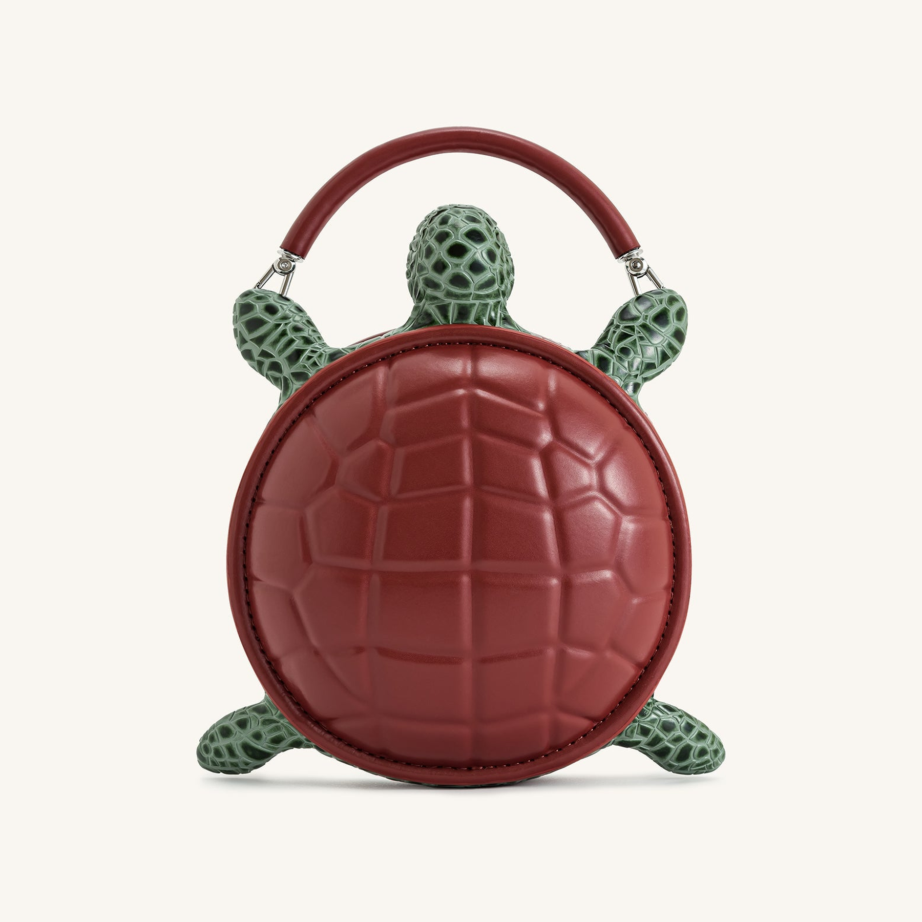 Ava Turtle Shape Handbag - Brown