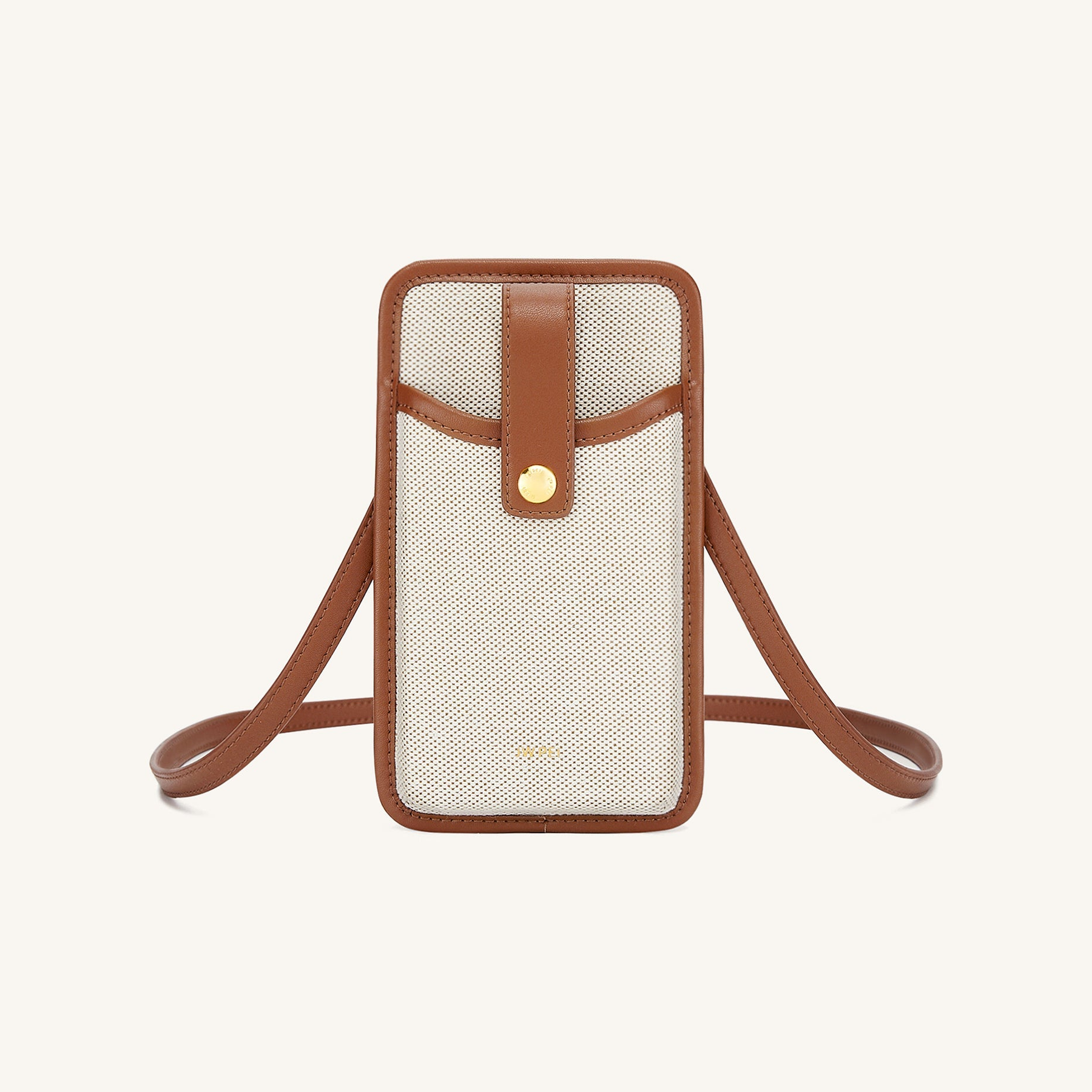 Aylin Canvas Phone Bag - Brown