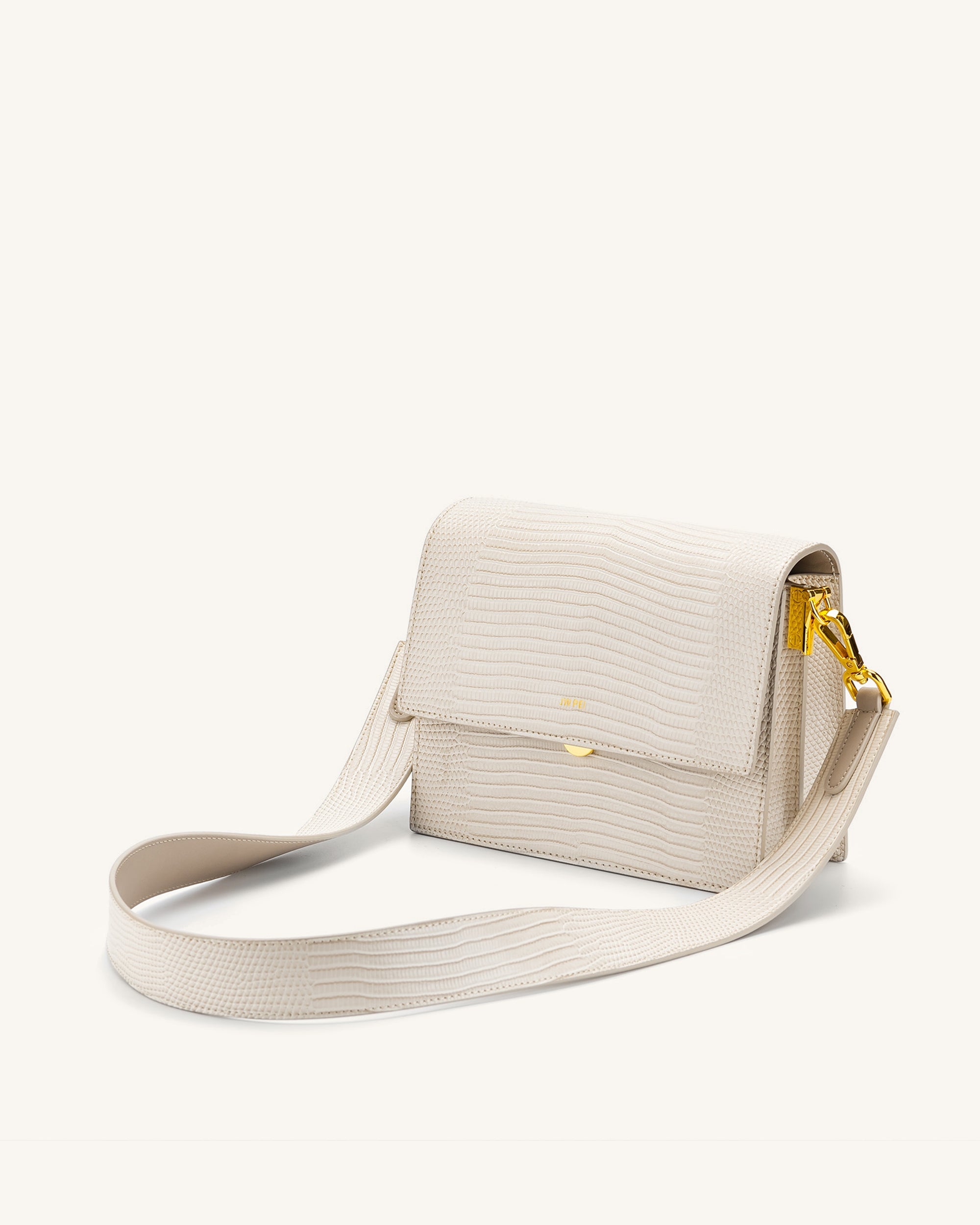 Mini Flap Crossbody - Brown Croc