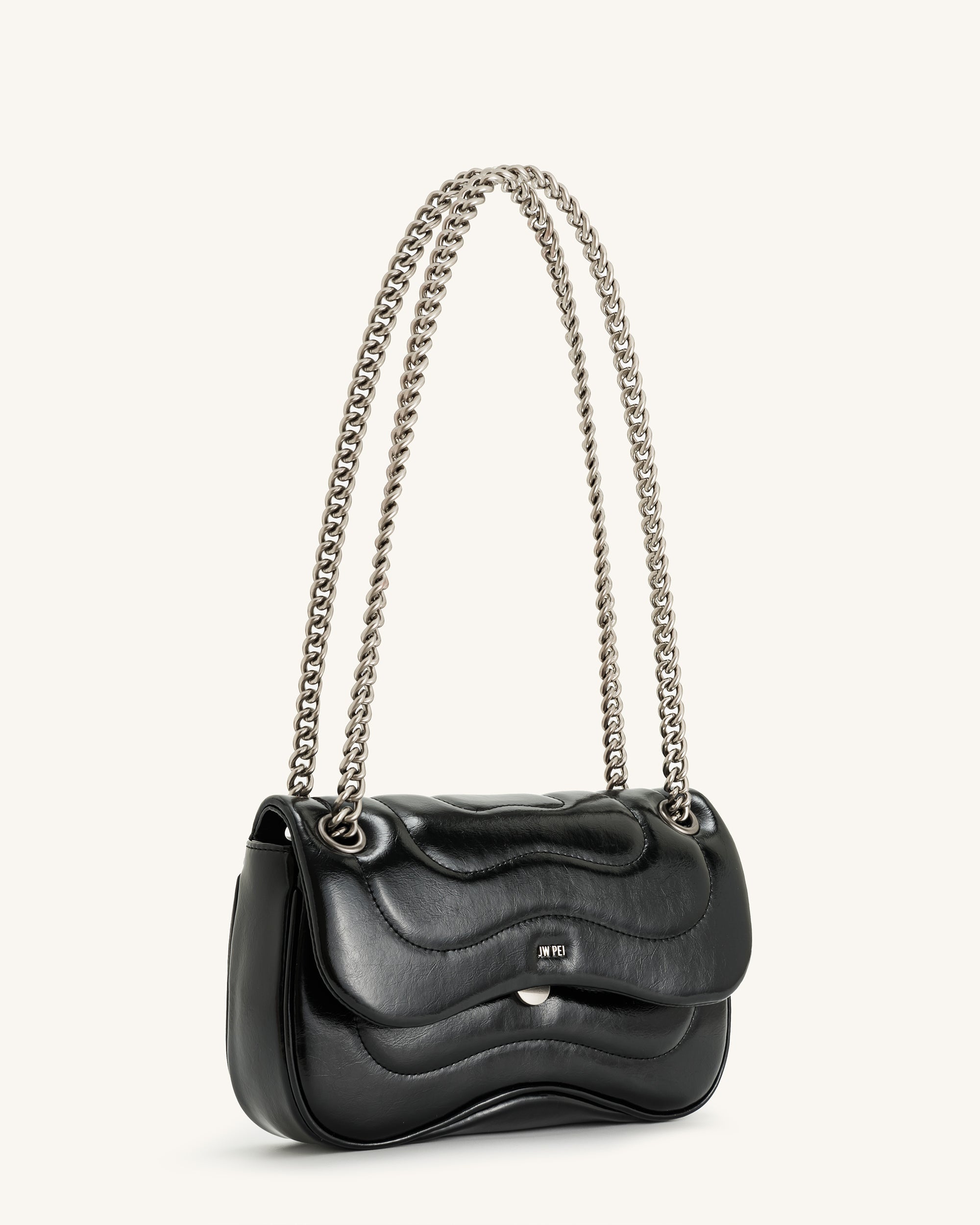 Tina Quilted Chain Crossbody - Blue Denim