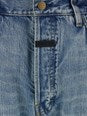 Fear of god Blue Five-Pocket Jeans with Front Logo Patch in Denim Man