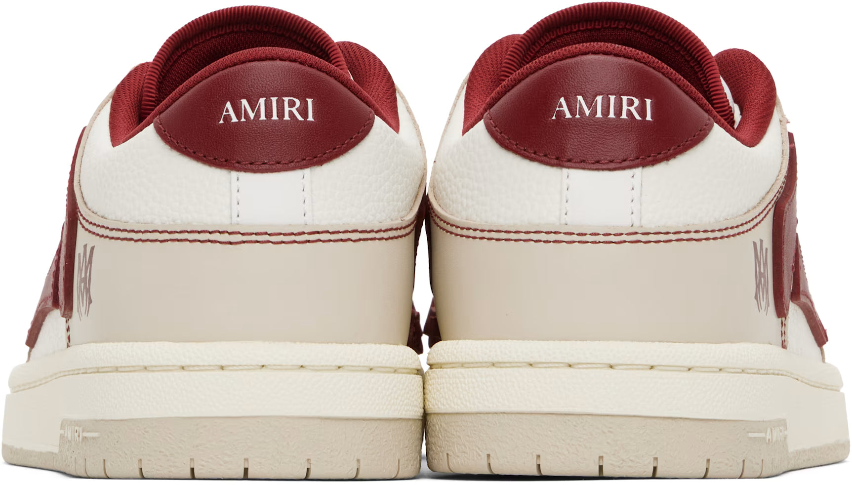 AMIRI Women Beige & Red Varsity Skel-Top Low Sneakers