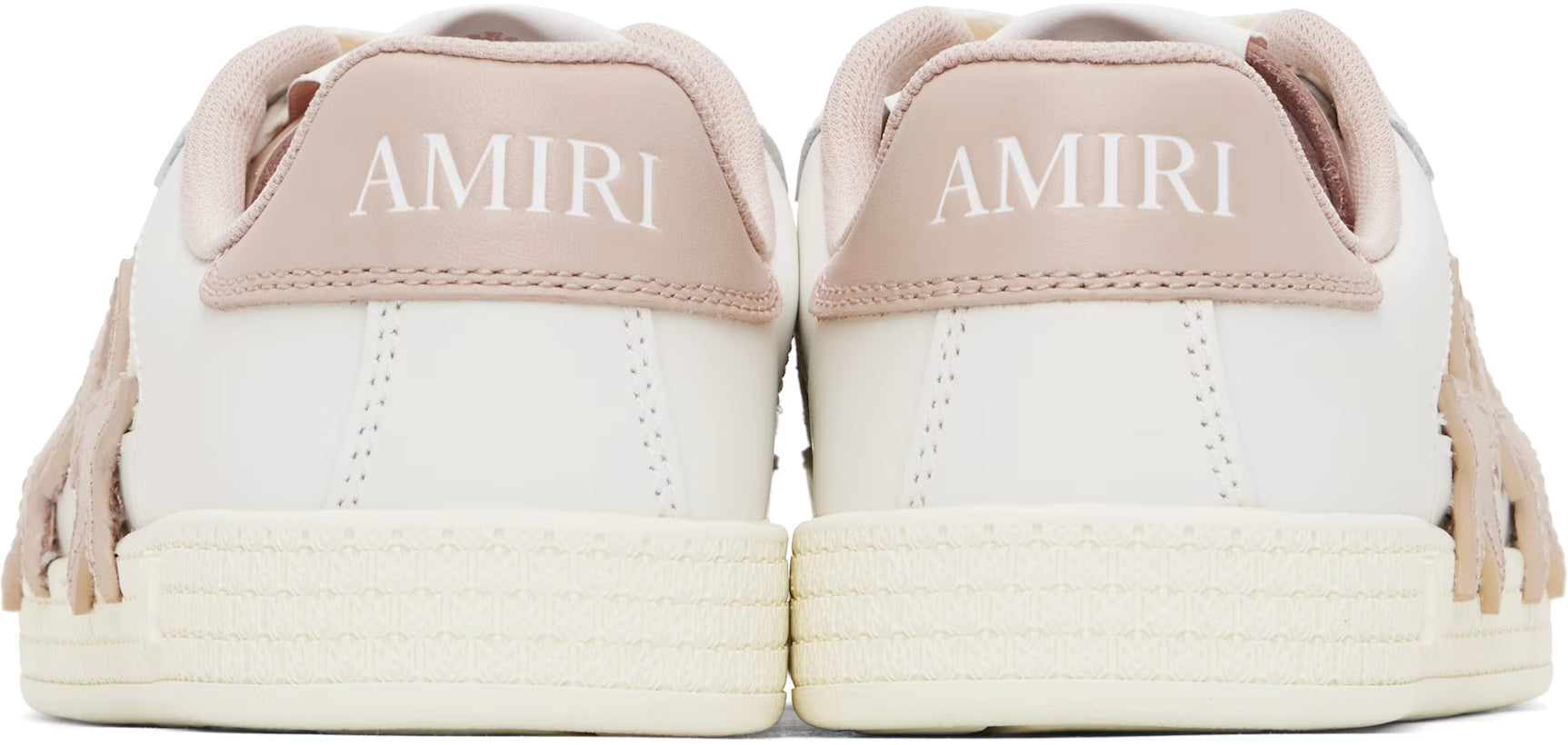 AMIRI White & Pink Pacific Sneakers