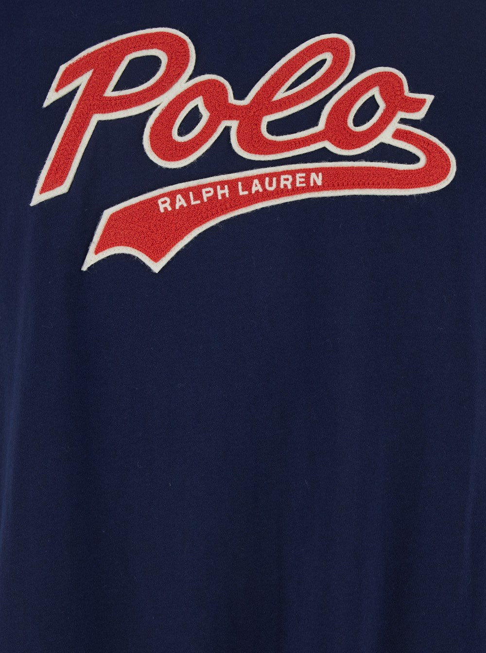 Polo ralph lauren Blue Crewneck T-Shirt with Logo Print on the Front in Cotton Man