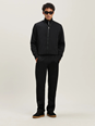 Palm angels Black Pants with Lettering Logo Printed on the Back in Tech Fabric Man