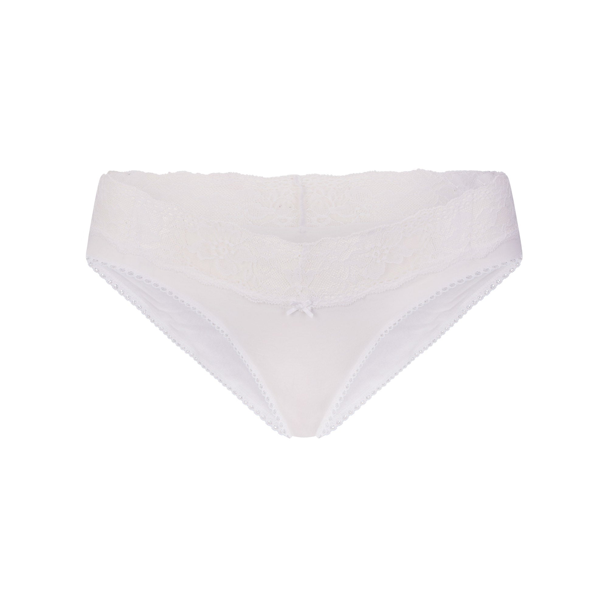 Lightweight Cotton Wide Lace Brief