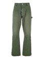 Purple brand Green Pants with Logo Patch on the Rear and Automatic Buttons in Fabric Man