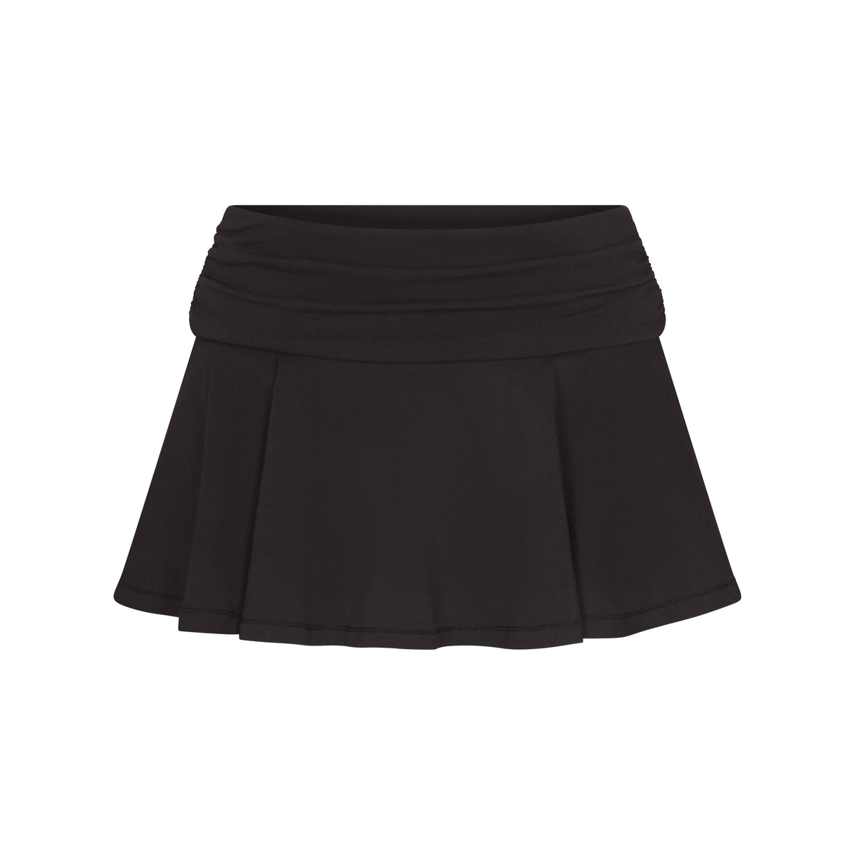Cotton Jersey Foldover Mini Skort
