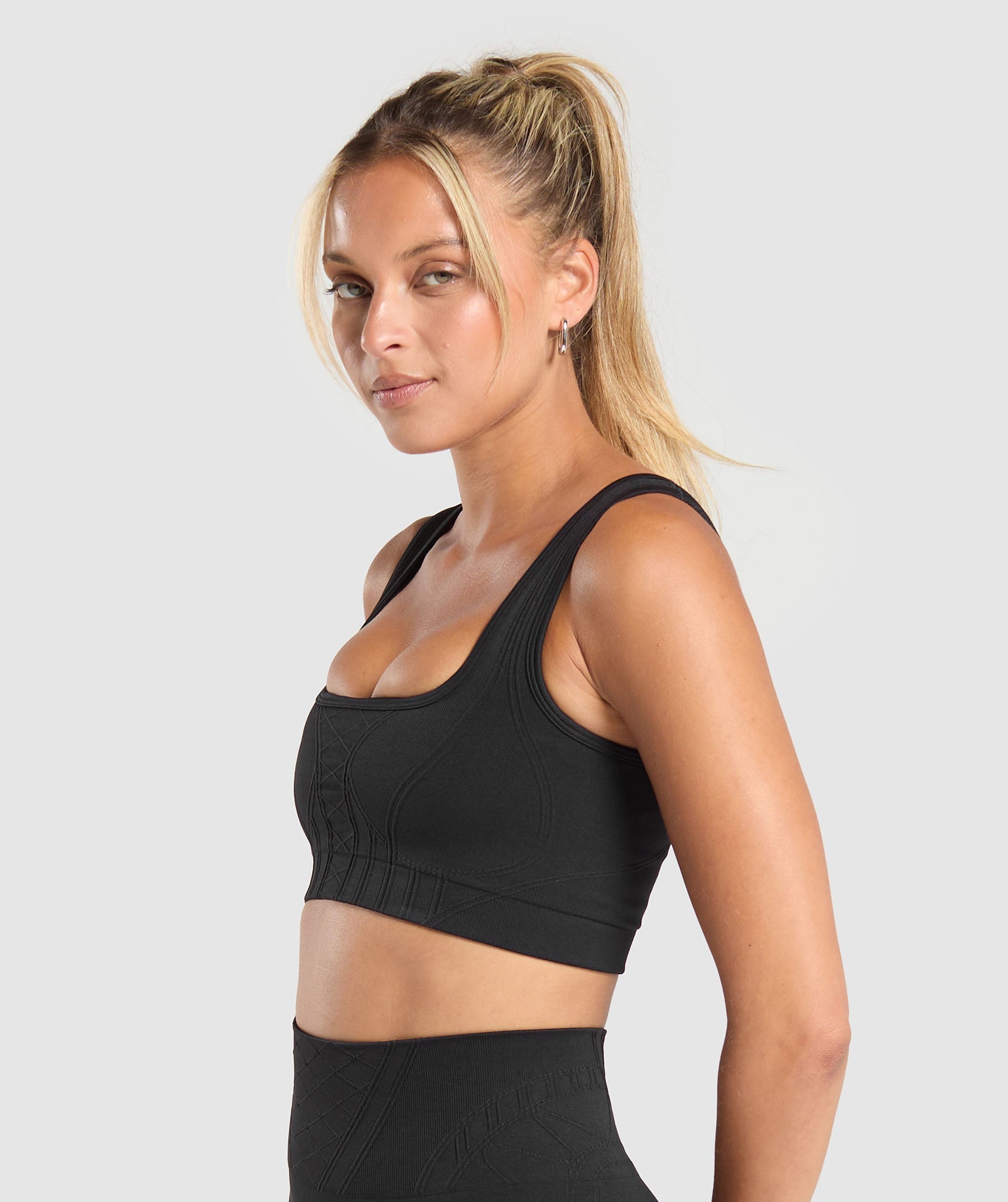 Gymshark Corset Seamless Sports Bra - Black