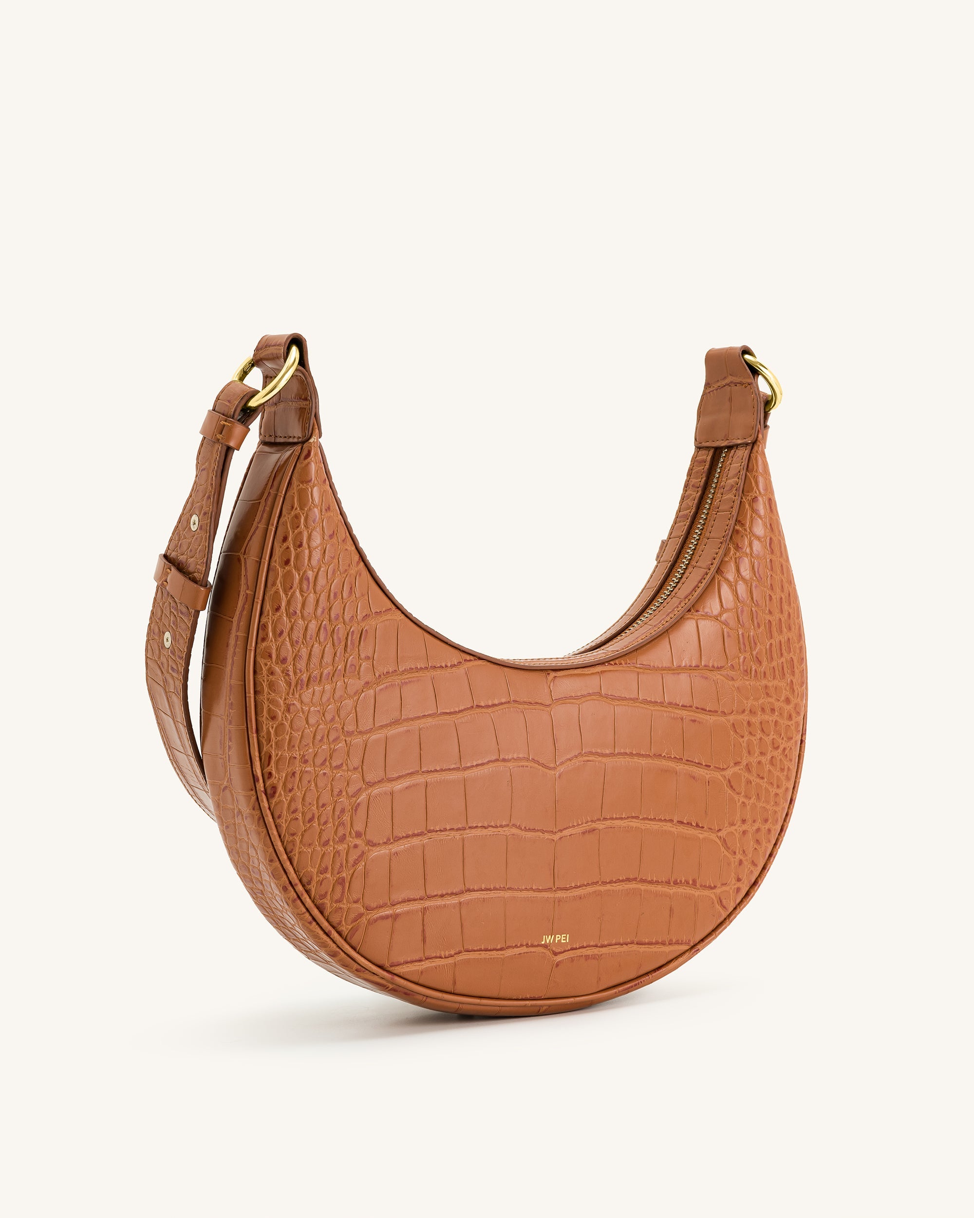 Carly Saddle Bag - Black Croc