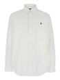 Polo ralph lauren 'Custom Fit' White Shirt with Pony Embroidery on the Front in Cotton Man